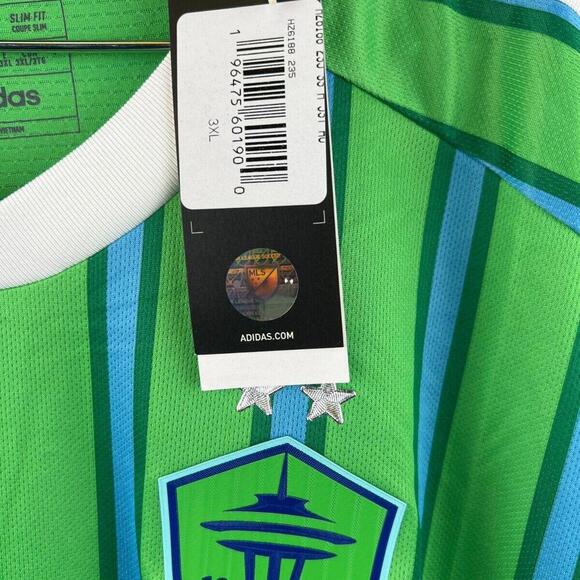 NWT MLS Adidas Seattle Sounders FC 24/25 Jersey Men's Sz 3XL Jordan Morris #13 - Picture 2 of 9